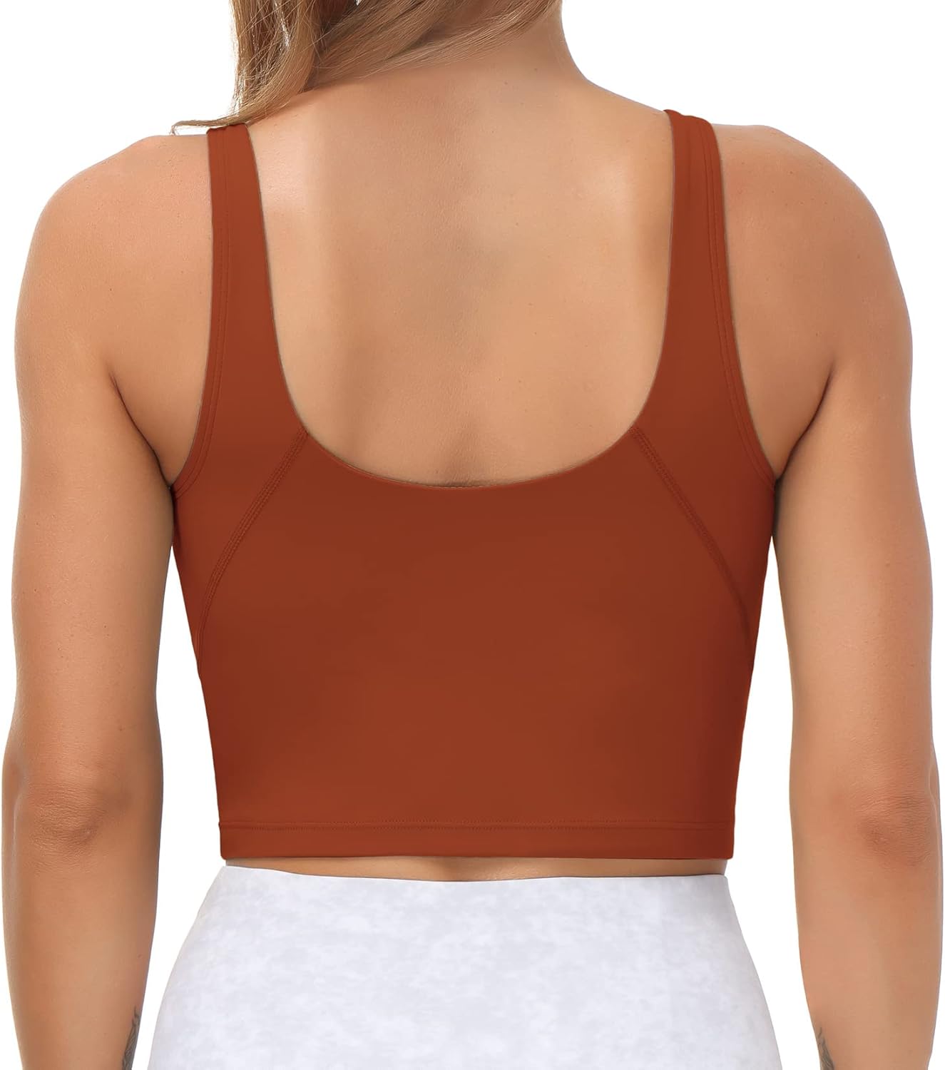 The Gym People Women's Longline Sports Bra - Wirefree & Padded for Medium Support