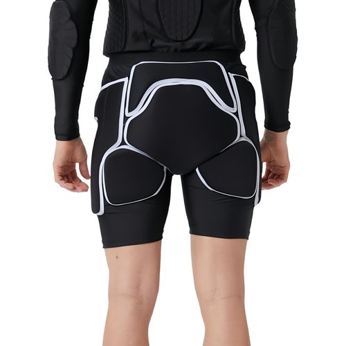 Jormino Hip Protection, Butt Pads Protective Crash Shorts, Impact Protection Gear for Snowboarding, ice Skating, Skateboarding Gray XL