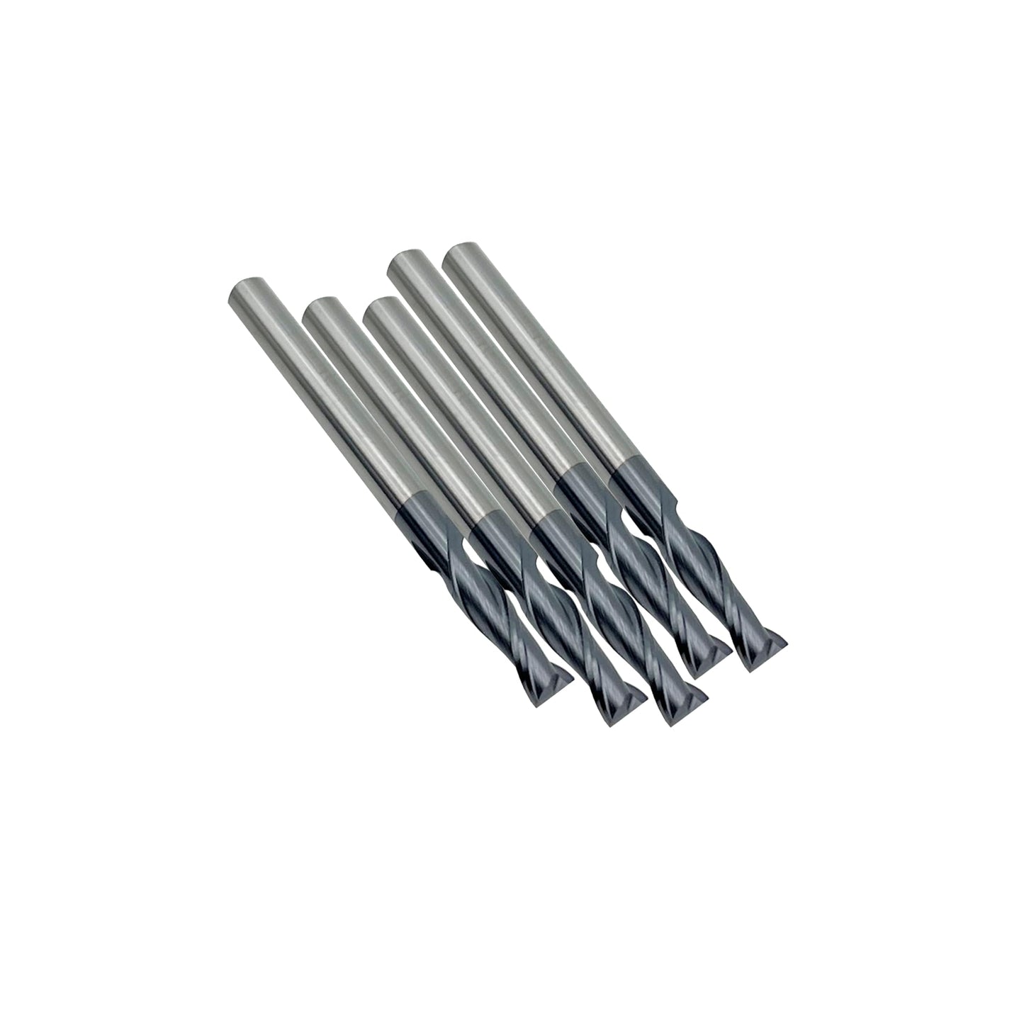 Carbide Square End Mill - 2 Flute - 1/8" 2T (5 Piece, 1/8") - for Milling Alloy Steels, Hardened Steel, Metal & More – Mill Bits Sets for DIYers & Professionals by LU&MN