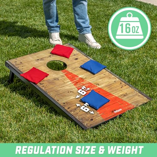Premium All-Weather Cornhole Bean Bags Set of 8 - Red & Blue