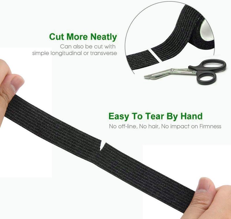 BISIBITA2 Self Adhesive Bandage Rolls Grip Cover Sensi Wrap Tape for Sports,Wrist,Ankle,Pets 5-Yards 24pcs (1 inch, Black)