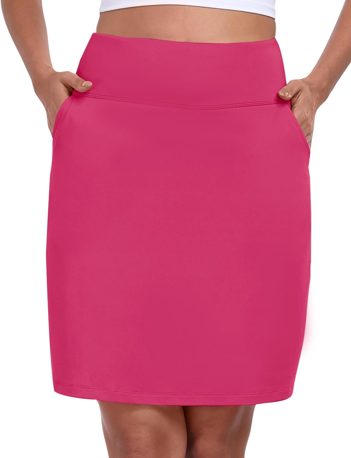 MoFiz Women's High-Waisted Golf & Tennis Skorts - 20" Knee-Length Athletic Skirt for Summer Sports