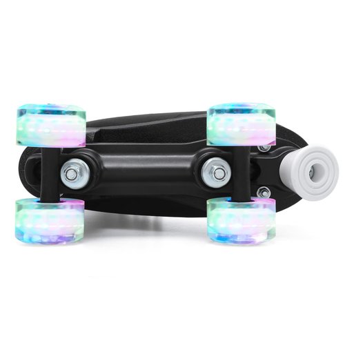 FEETCITY High-Top Roller Skates - Adult & Youth, Indoor & Outdoor, 4-Wheel Double Row, Size 6 - Black