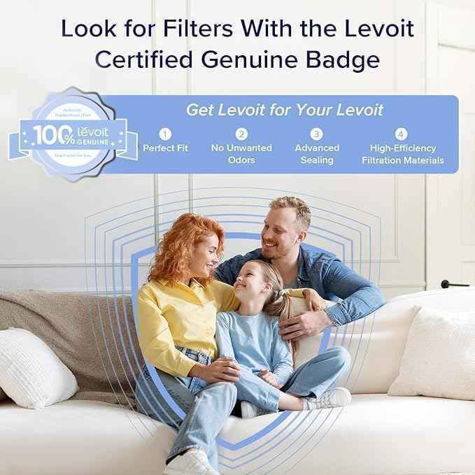 LEVOIT Genuine Vital 200S-P Air Purifier Pet Allergy Replacement Filter, Supports HEPA Sleep Mode, High-Efficiency Activated Carbon for Removal of Allergens, Pollen, Vital 200S-RF-PA, 1 Pack, Yellow