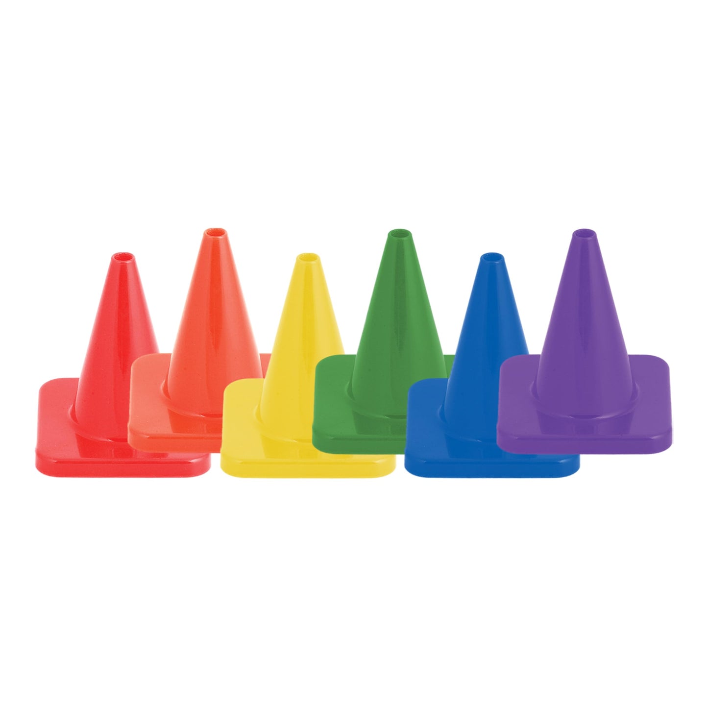 Champion Sports High Visibility Flexible Vinyl Cones for Sports Training, Agility Drills, Field & Gym Marking Sets