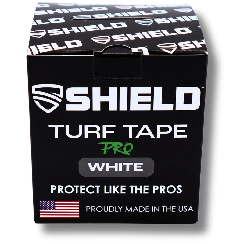SHIELD Turf Tape Football 30 Ft Roll USA Made Flexible Arm Protection Sweatproof Athletic White Football Tape for Field Sports