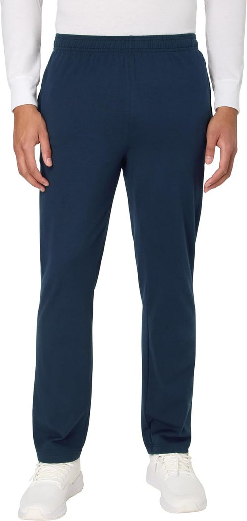 Hanes Men's Cotton Jersey Jogger - Comfortable Knit Sweatpants with Pockets | Cinched Cuff Design