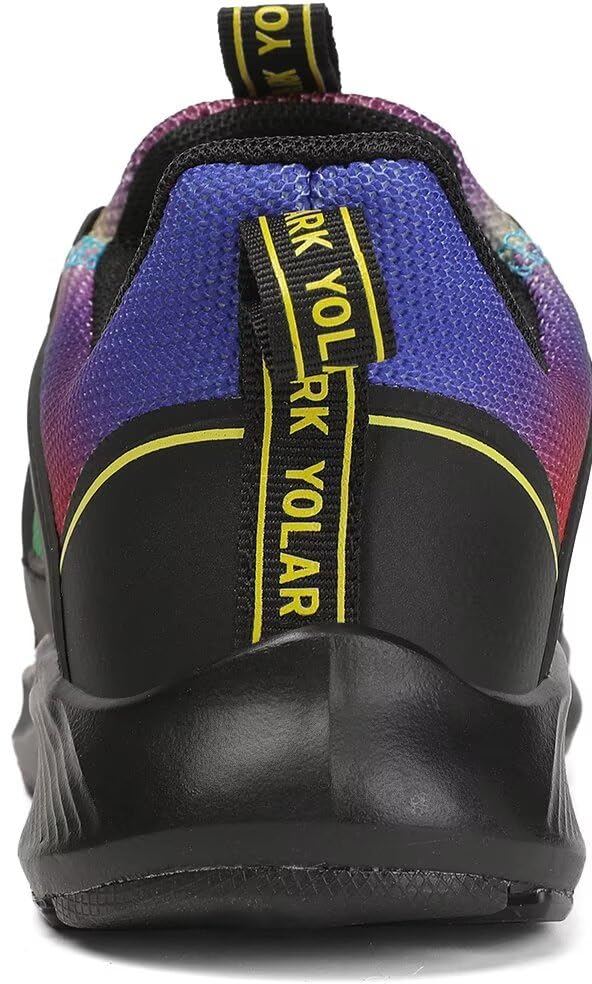 YOLARK Kids Sneakers - Lightweight Boys Girls Tennis Shoes, 4 Big Kid Rainbow