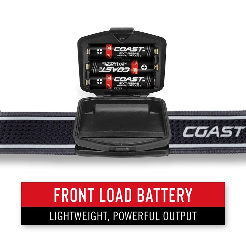 Coast® FL75R Rechargeable 1000 Lumen Dual Color Twist Focus™ LED Headlamp, Black