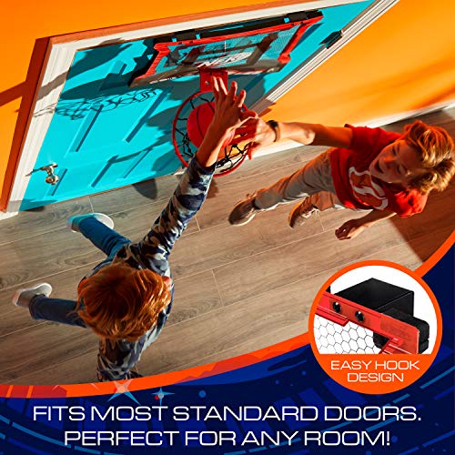 Mini Basketball Hoop Set - Pro Hoop 18" x 12" with Mini Basketball - Red