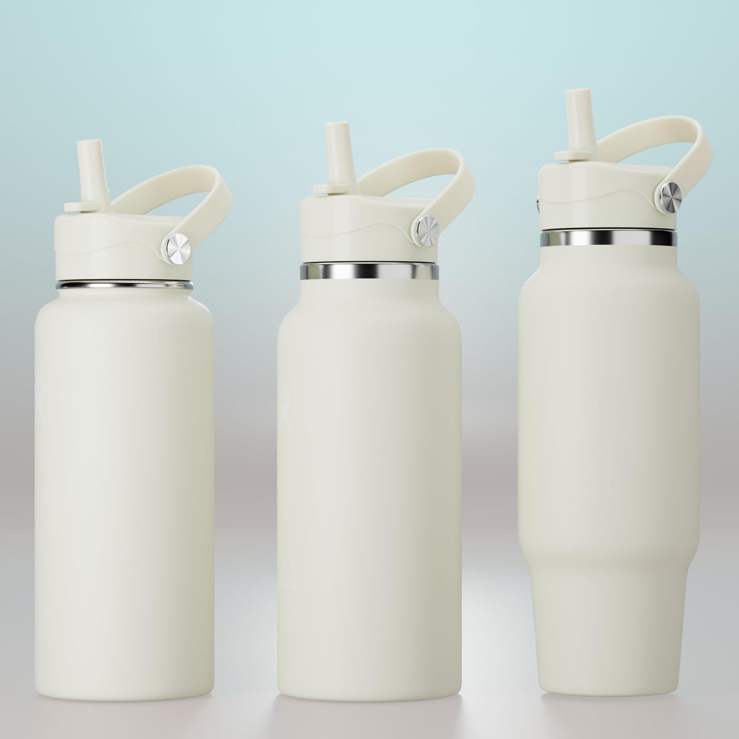 Straw Lid for Hydro Flask Wide Mouth, Lids with Straw for Hydroflask 12 16 18 20 32 40 oz Wide Mouth, Replacement Straw Cap for Hydroflask, Top Sport Bottle Lid (Cream)