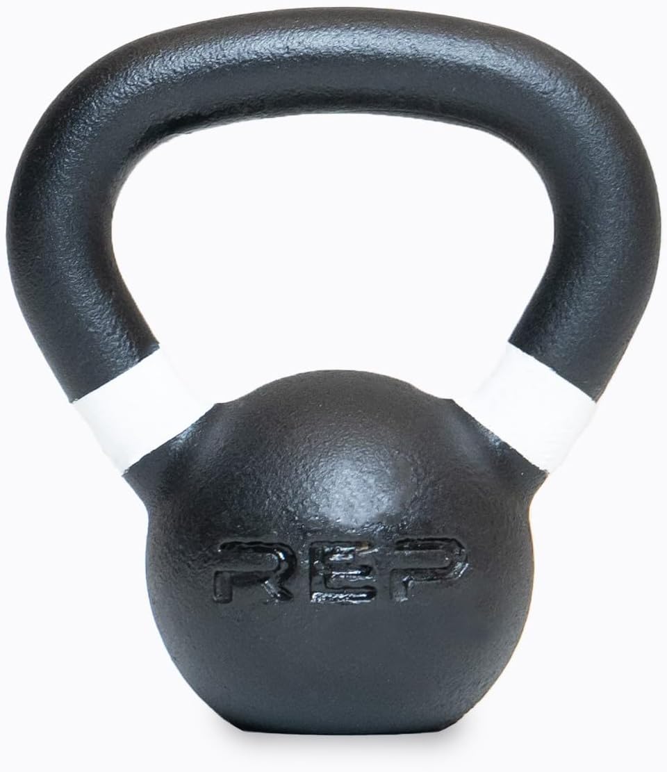 REP Fitness Single Kettlebells - Cast Iron Strength Training Weights | 5lb to 50lb Range for Home Gym