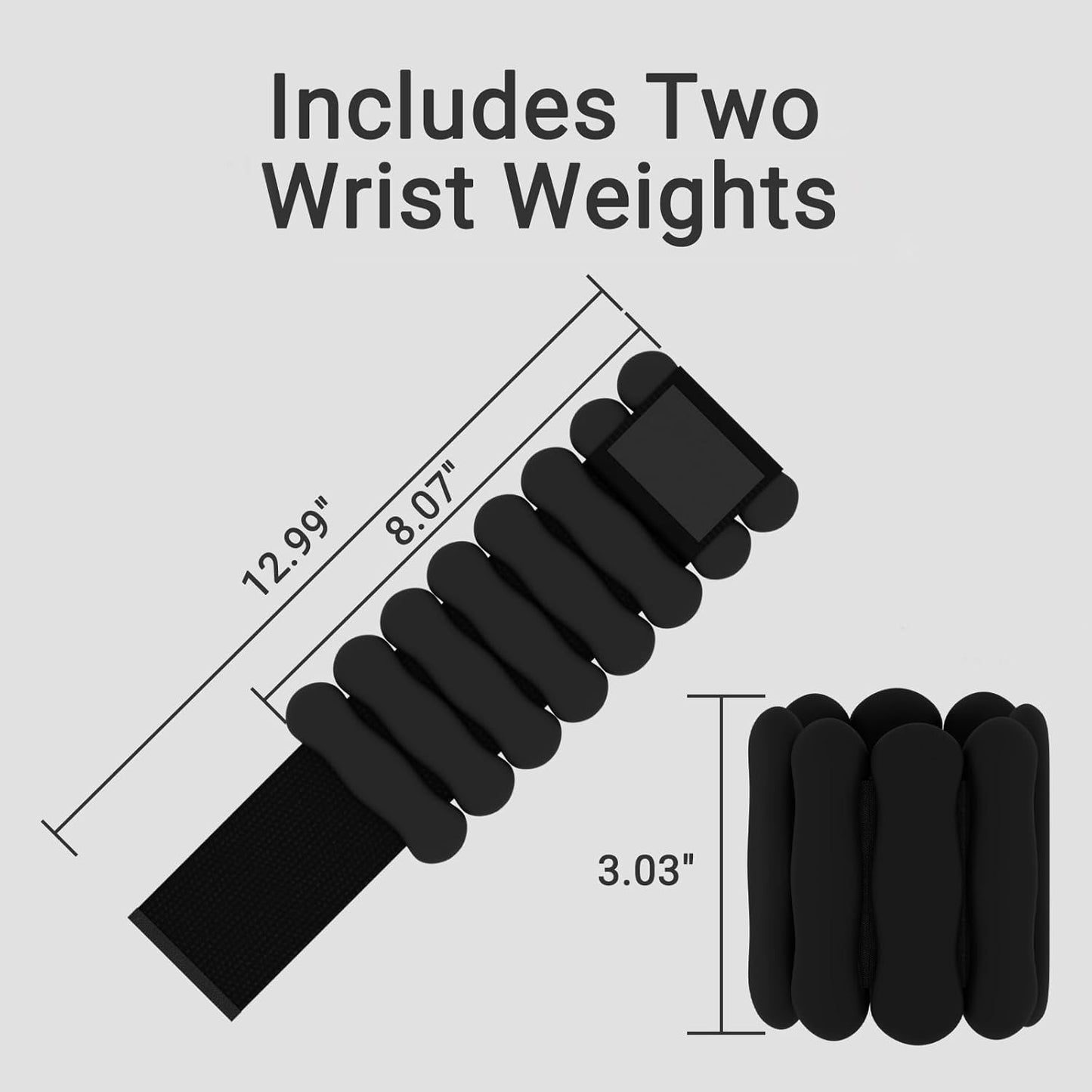 Skiennix Wrist And Ankle Weights - 1lb & 2lb Wearable Bangles for Strength Training & Yoga