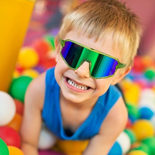 FEISEDY Kids Sunglasses Polarized Youth Baseball Sunglasses Sports Cycling Glasses for Boys Girls Age 4-8 B0183