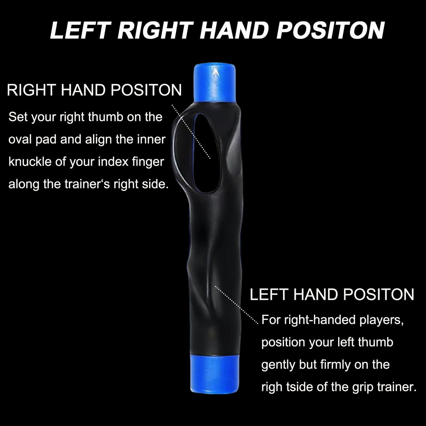 Golf Grip Trainer, Golf Swing Trainer, Golf Club Grip Training Aid to Help Train Correct Hand Position, Golf Accessories Practice Tool, 1 Pack Blue