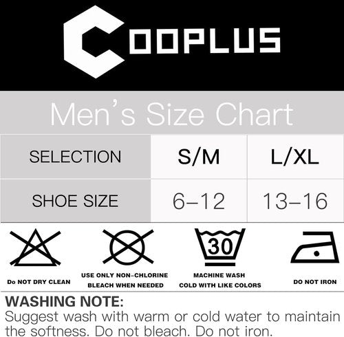 COOPLUS Men's Ankle Socks - Cushioned, Breathable Low Cut with Arch Support | 6 Pairs