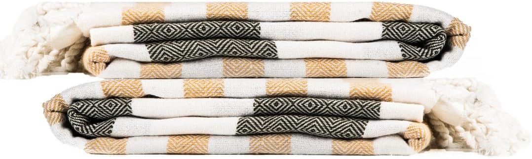 Skiennix Oversized Cotton Turkish Beach Towel - Quick Dry & Absorbent | 36"x72", Sage & Sand (2 Pack)