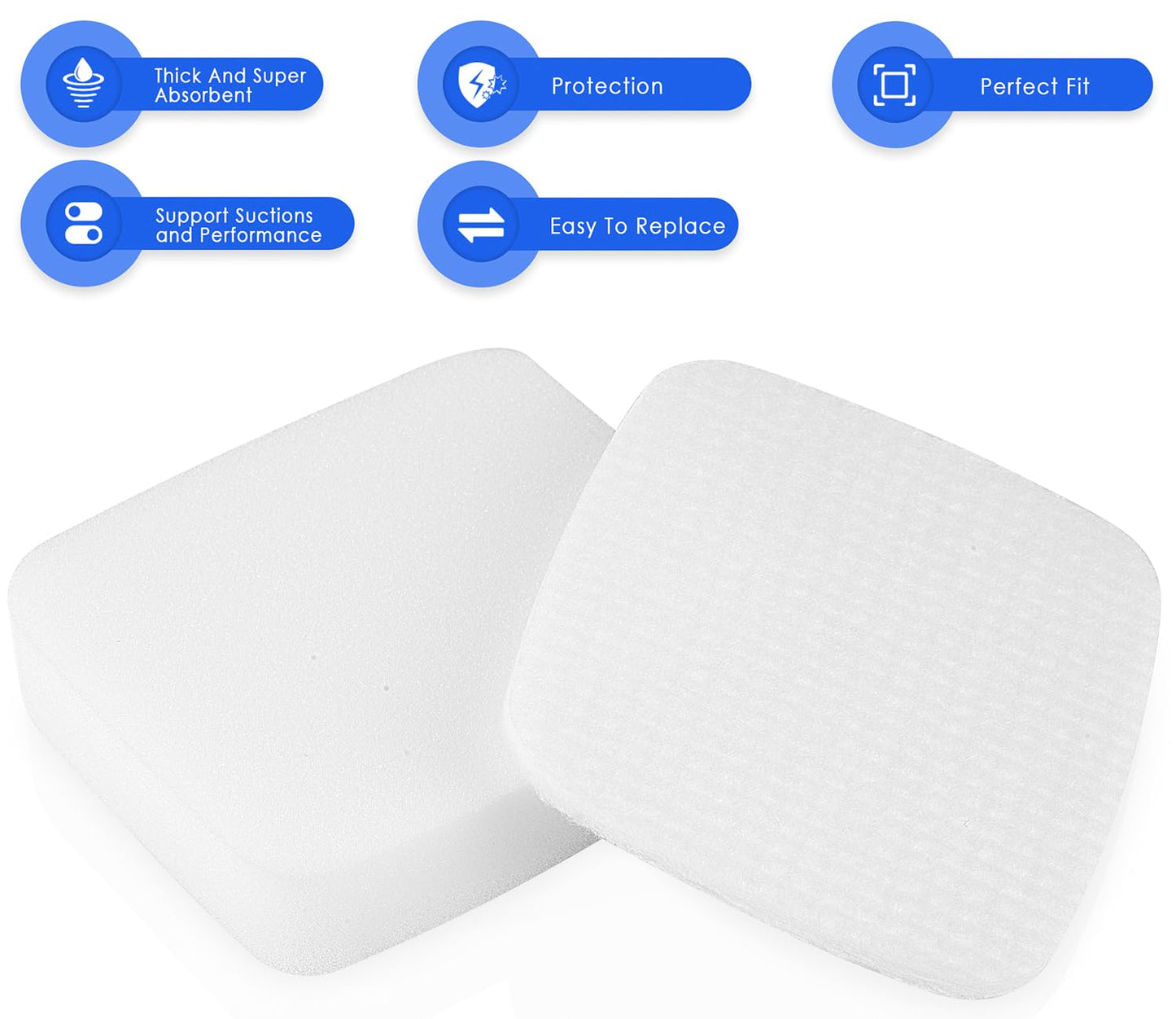 3Pack UV850 Foam & Felt Filters Replacement for Shark Performance Lift Away UV850 UV900 DuoClean Upright Vacuum Cleaner, Compare to Part # XFFK602UKT