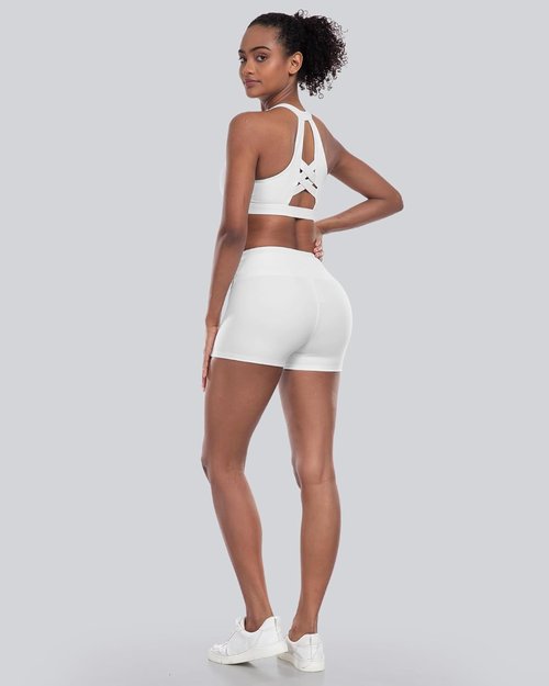 CHRLEISURE High Waisted Biker Shorts - Soft Spandex Yoga Shorts for Women | Comfortable Fit