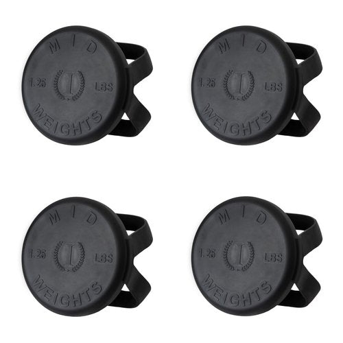 Mid Weights Silicone Microweights For Round or Hex Dumbbells, 1.25 lb. Add On Weight For Dumbbells, Fractional Weights To Add 1.25 or 2.5 lbs