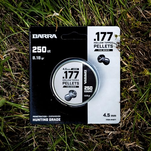 Hollow Tipped Pellets - 0.177 Caliber, 250 Count for Small Game Hunting