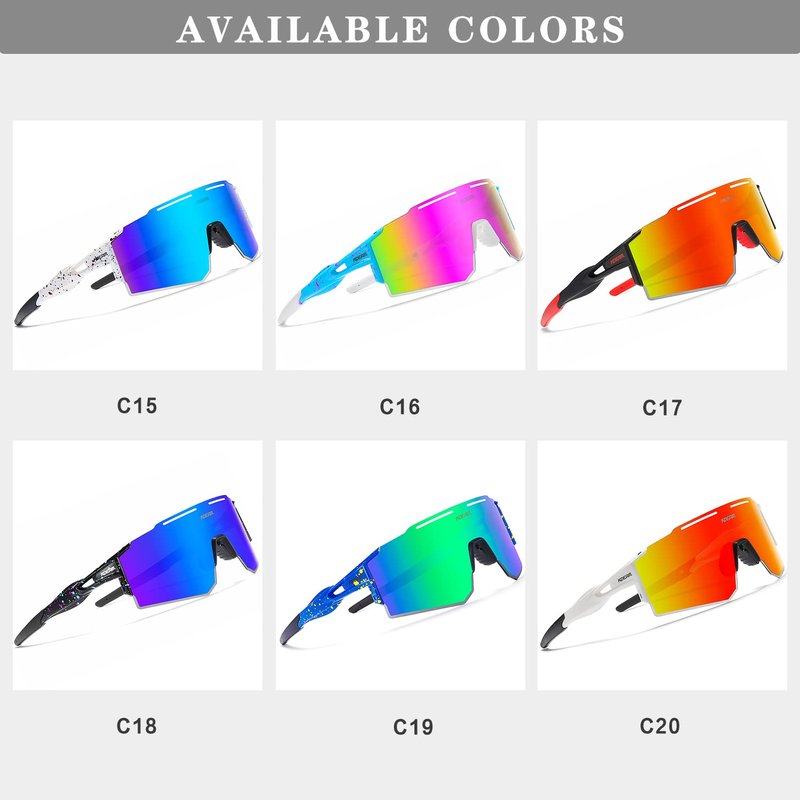 Sports Polarized Pit Vipers Sunglasses UV Protection for Youth, Men & Women, Ideal for Cycling Running Baseball Skiing & Softball (C16)