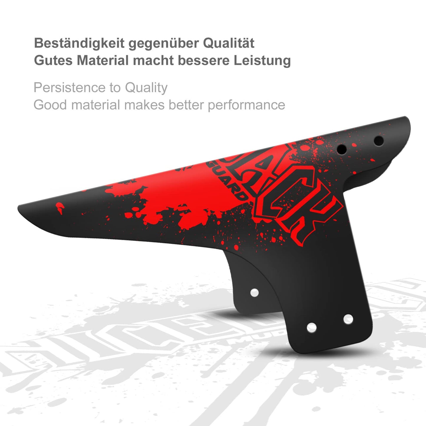 NICEDACK Mountian Bicycle Fender, 2PCS MTB Mud Guard, Front and Rear Bike Fender，Bike Mudguard Fits 26", 27.5", 29" Suitable for Bicycles (Fat Bike Wheel and Children Bicycle) (red)