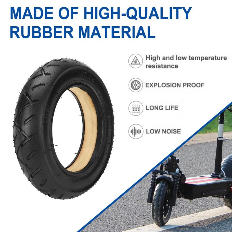10x2.50 Electric Scooter Solid Tire 10"x2.5" Polyurethane Foamed Wheel 10 Inch Airless Tire for 6" Rim Hubs 36V 48V 400W 500W 800W Hub Motor Smart Self Balancing Electric Scooters Non-Pneumatic Tyre