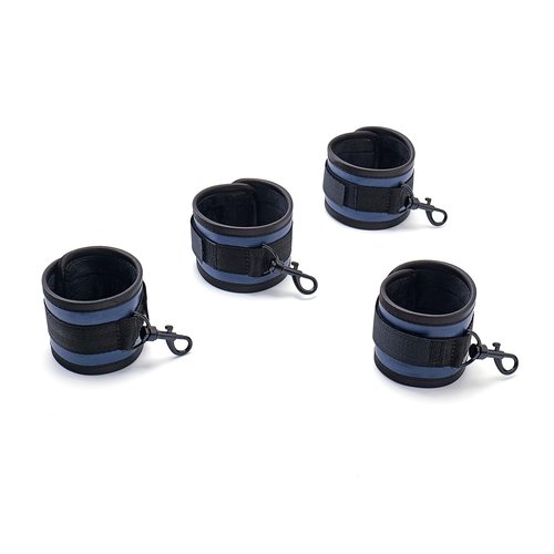 3 in 1 Heavy Duty Stainless Steel Expandable Black Spreader Bar with 4pcs PU Blue Adjustable Straps,Workout Bar for Home Gym Training Bar,Portable Detachable Pilates Kit