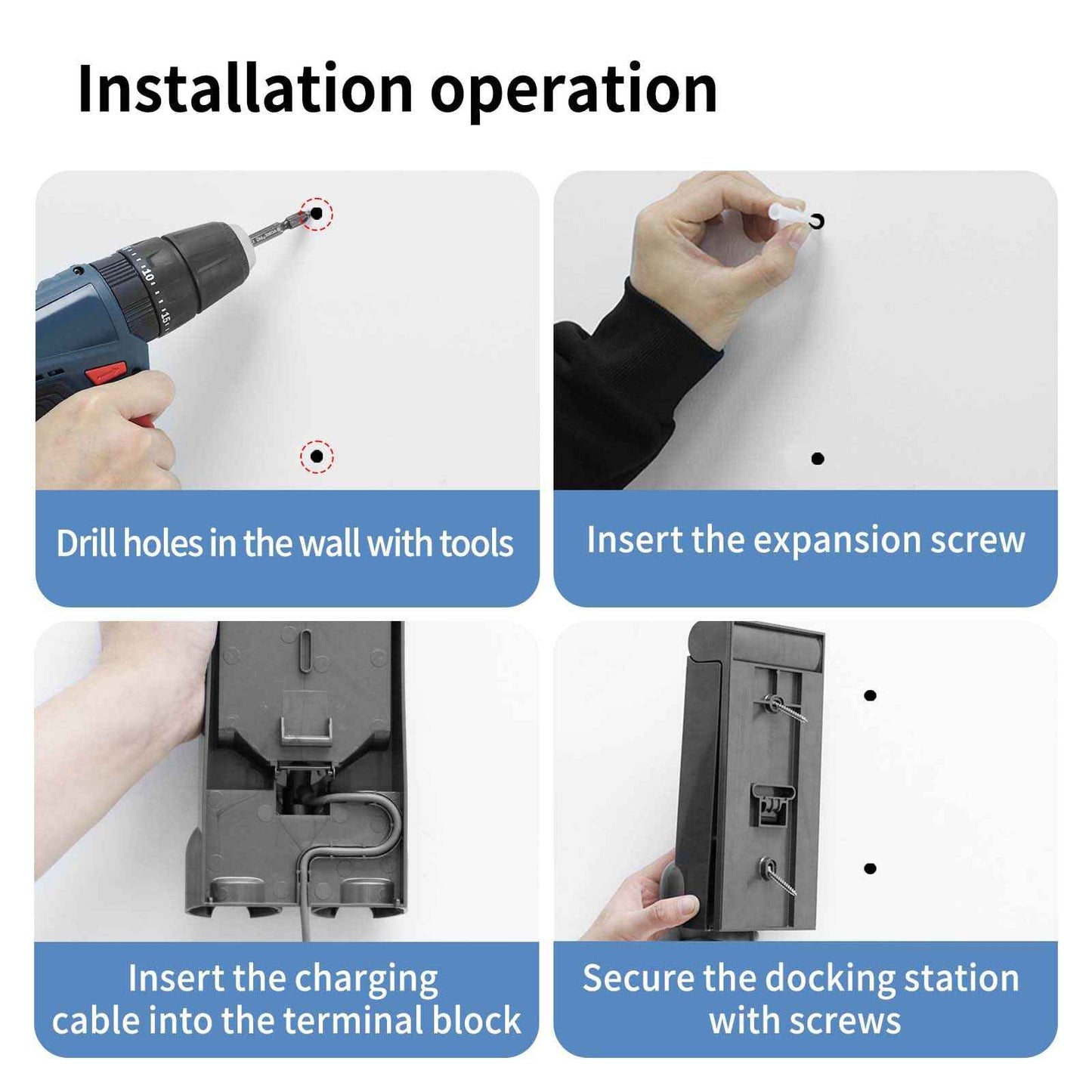 Wall Mount Docking Station Replacement - Compatible with Dyson V11 V15 Vacuum Cleaner Only | Does Not Fit V10 V12 Models