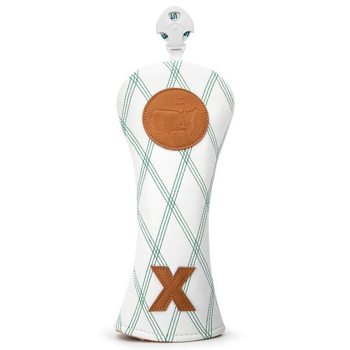 USA Golf Headcover Premium PU Leather Driver Headcover Fairway Wood Hybrid Rescue Head Club Head Cover 1pc or 3pcs Golf Accessories for Men Golfer (Hybrid Cover x1)