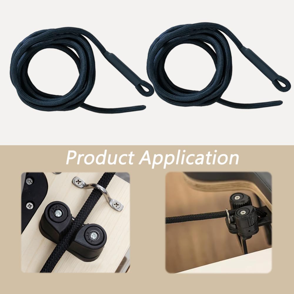 LOOEEL 2 PCS Pilates Reformer Pull Rope Parts, Pilates Reformer Ropes Replacement Strap, Suitable for Home Studio use of Yoga Fitness Equipment, core Bed Accessory Yoga Strap.