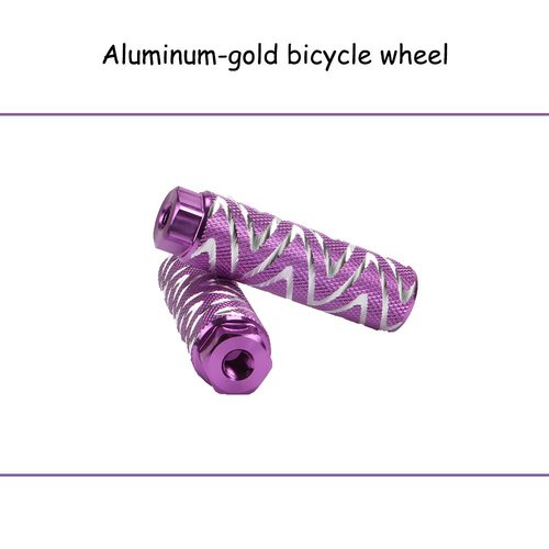KOOBOOK 2Pcs Aluminum Alloy Bike Pedals Axle Foot Rest Pegs Bike Pegs BMX Pedals Rear Stunt Pegs Diameter 28mm Fit 3/8 inch Axles Purple