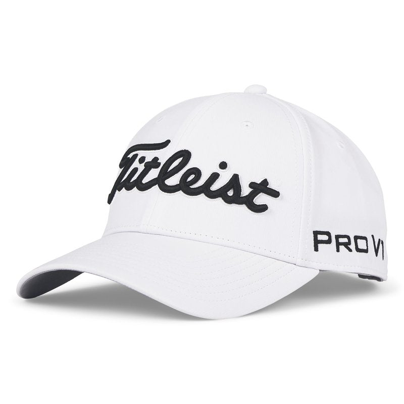 Titleist Tour Performance Golf Hat, White/Black