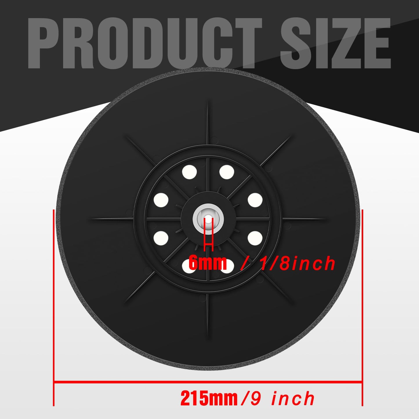 9 Inch 8 Holes Sander Pad Hook and Loop Drywall Backing Pad