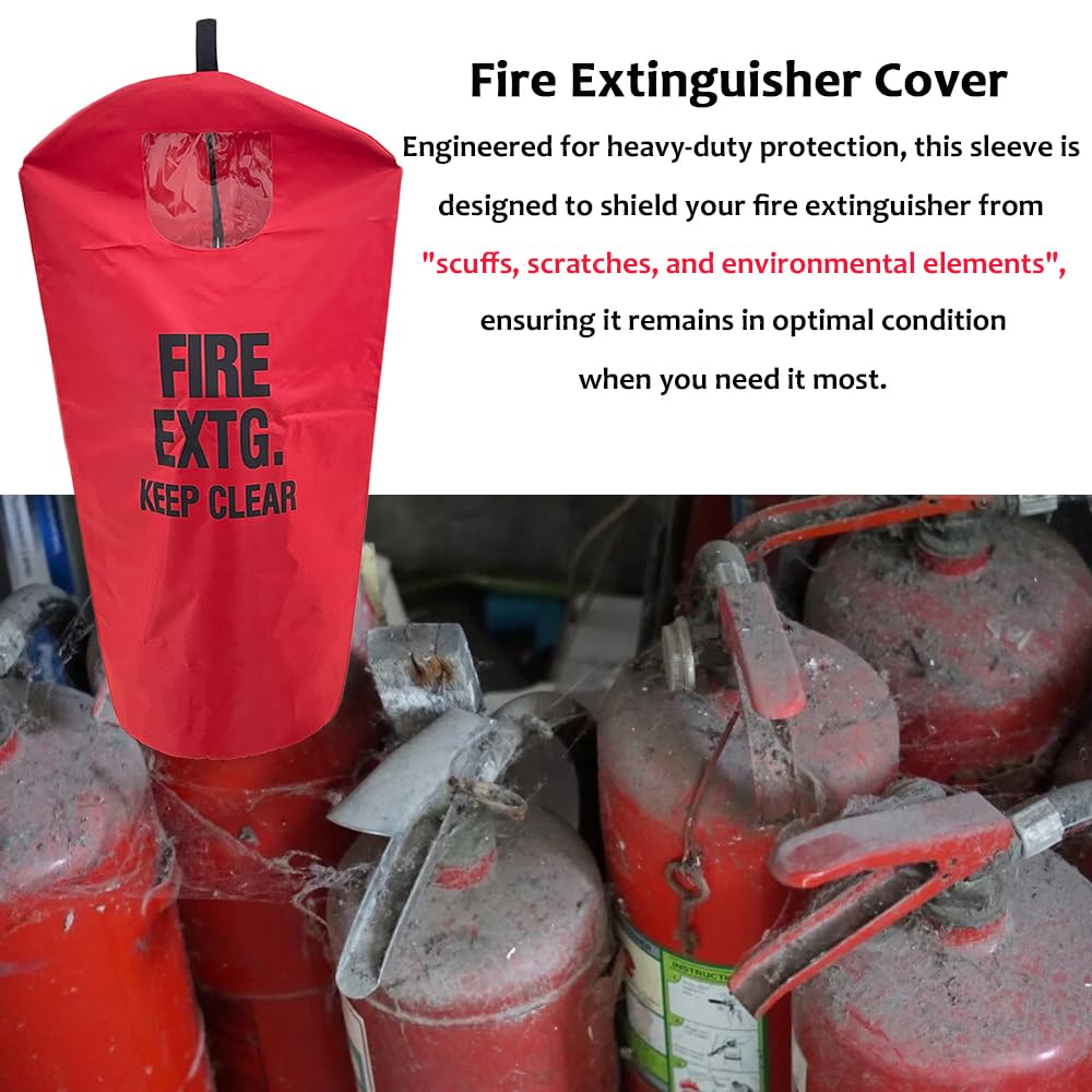 Fire Extinguisher Cover, Heavy Duty Fire Sa-fety Protective Sleeve from scuffs & scratches Accessories,17"Wx22"L, 5 Pcs (5-13LB)