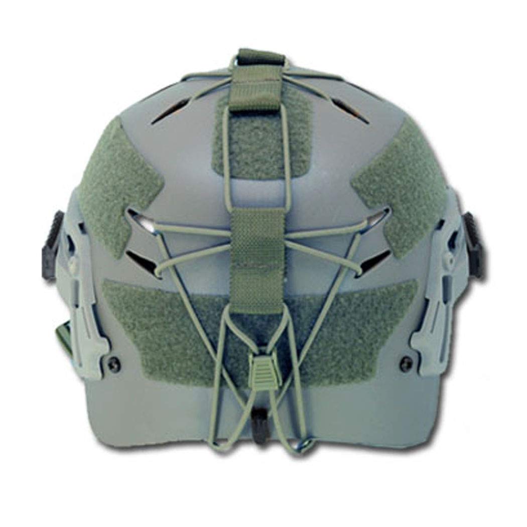 Helmet Bungee Gear Retention System for Ventilated Bump Helmets (Green)