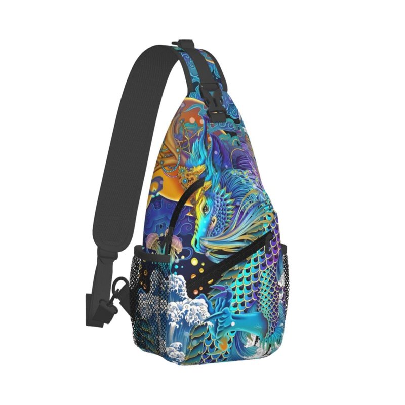 ZFPKWJY Cool Dragon Sling Bag Crossbody Travel Hiking Chest Backpack Shoulder Daypack for Men Women