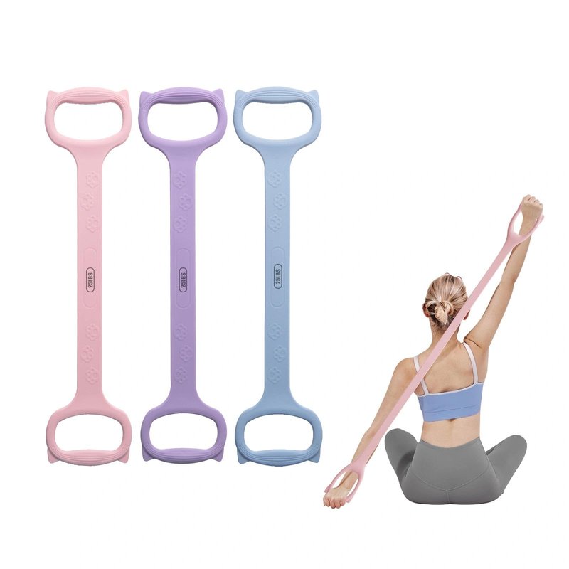 TREKONPEAK 3Pcs Figure 8 Resistance Bands 8-Shaped Exercise Band for Women Arms Shoulder Back Legs Stretching Pilates Yoga