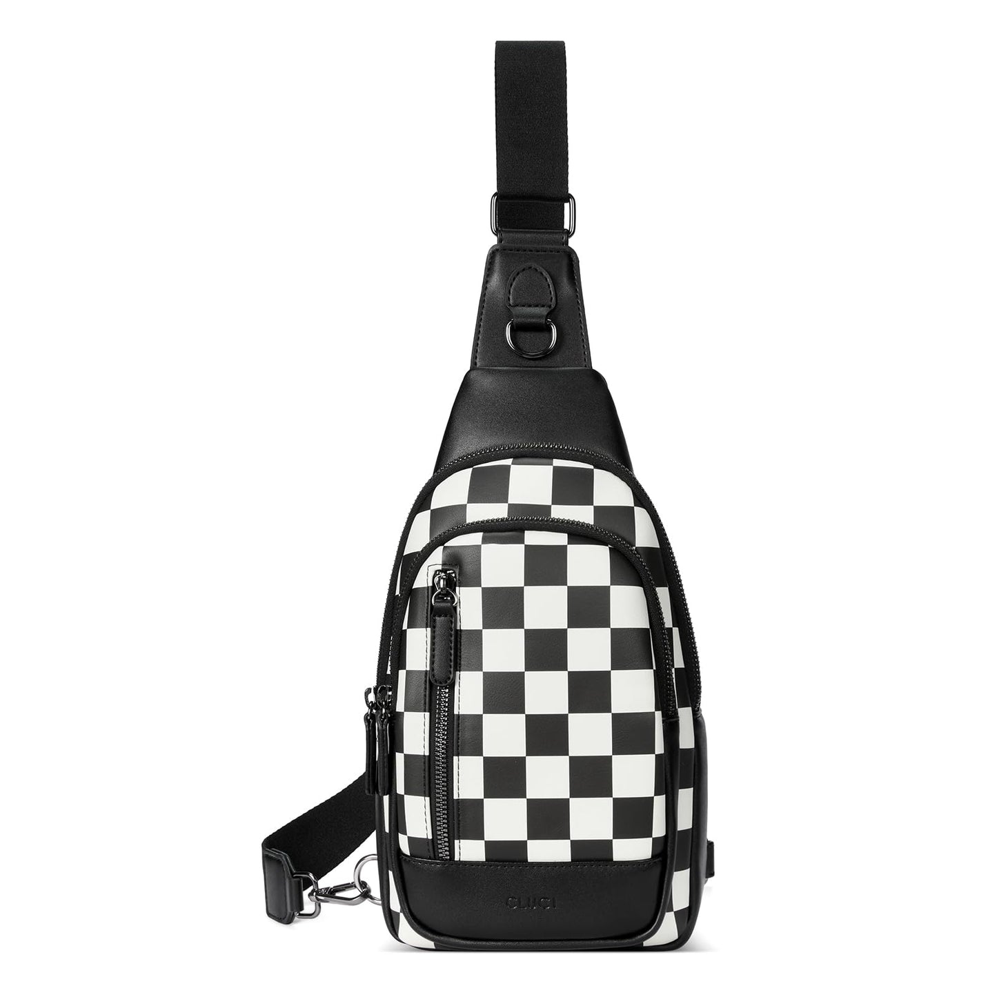 CLUCI Checkered Crossbody Bags for Women Men,Leather Sling Bag Cross Body Backpack for Woman Travel Essentials Birthday Gifts