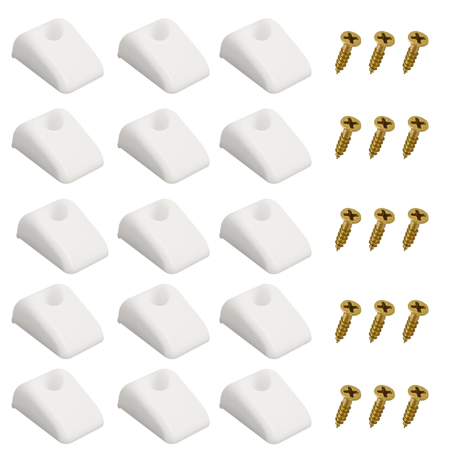 15 Pcs Plastic Cabinet Drawer Bumpers, Drawers Slide Spacers, Hardware Furniture Drawer Slide Bumper for Roll Out Shelves, Pull Out Shelf for Pantry, Cabinets Sliding Door Hardware