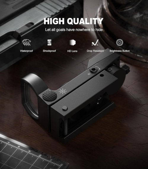 Feyachi Reflex Sight - Red & Green Dot Optics with 4 Adjustable Reticles & Brightness Control