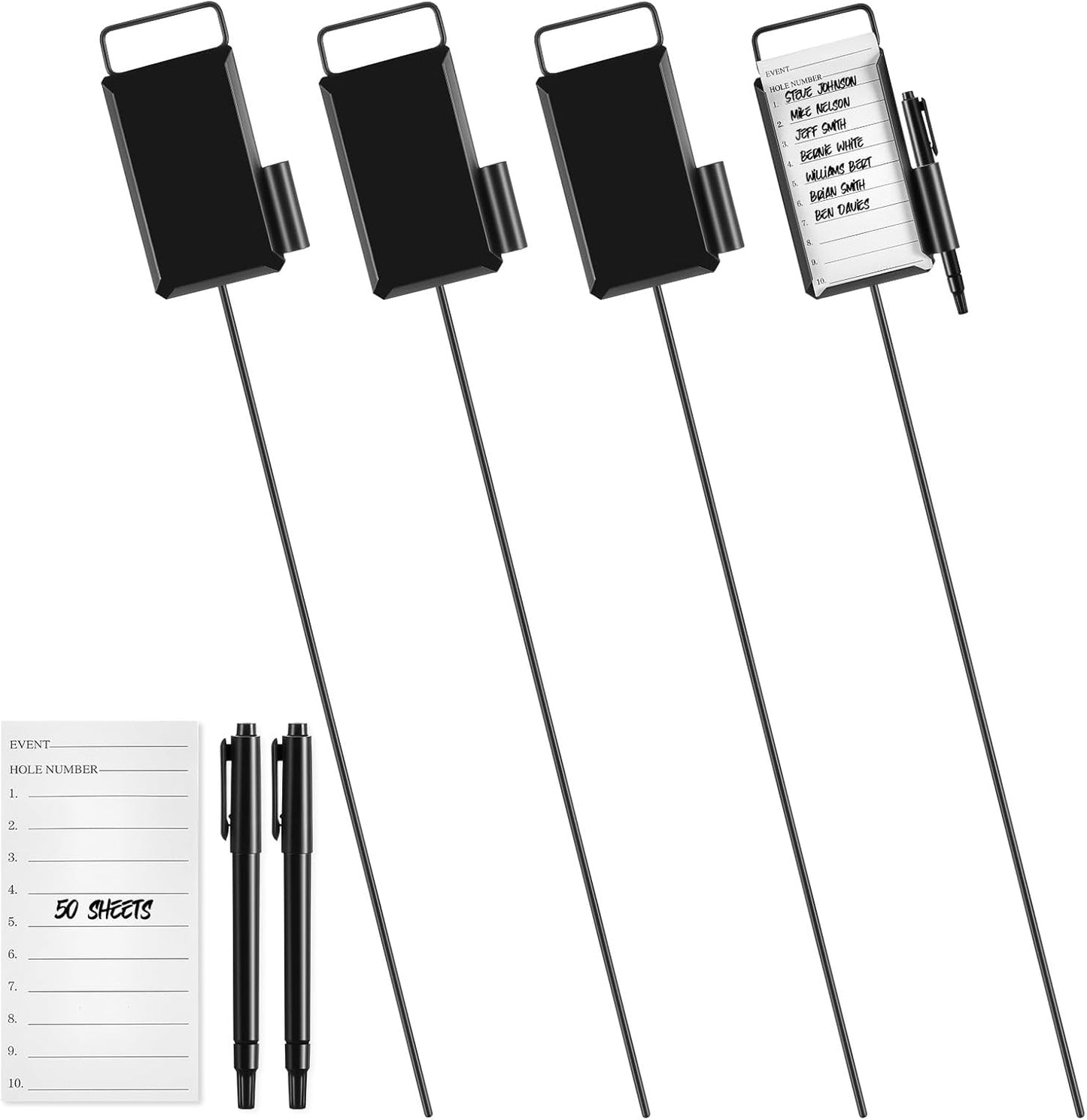 Shappy Golf Proximity Marker - Closest to The Pin CTP with Black Pens & 50 Sheets Cards | 4 or 6 Pack