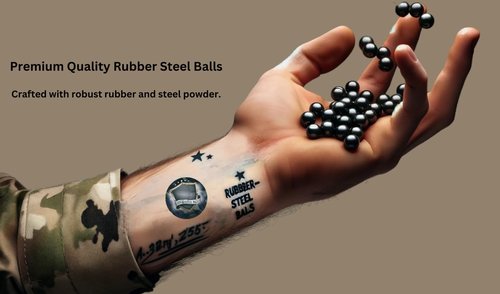 20 x Premium Quality Hard Mix Rubber Steel Balls Paintballs Reballs for Shooting Training Self and Home Defense Pistols in 68 Caliber