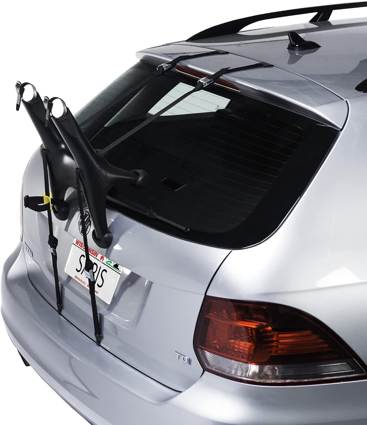 Saris Solo Bike Rack - Lightweight 1-Bike Trunk Mount Carrier for Cars & SUVs | Tool-Free & Compact