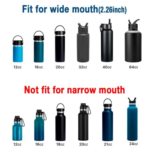 LIZZNGUYEN Straw Lid for Hydro Flask Wide Mouth Bottle 24 32 40 64oz,Flip Flask Cap for Hydroflask,Leak Proof Sports Water Bottle Top Accessories