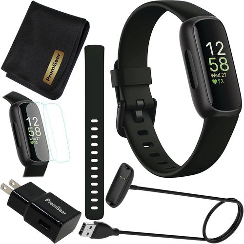 Fitbit Inspire 3 Activity Tracker - Black | Heart Rate, Sleep Tracking & Workout Intensity, Includes Bands & Accessories