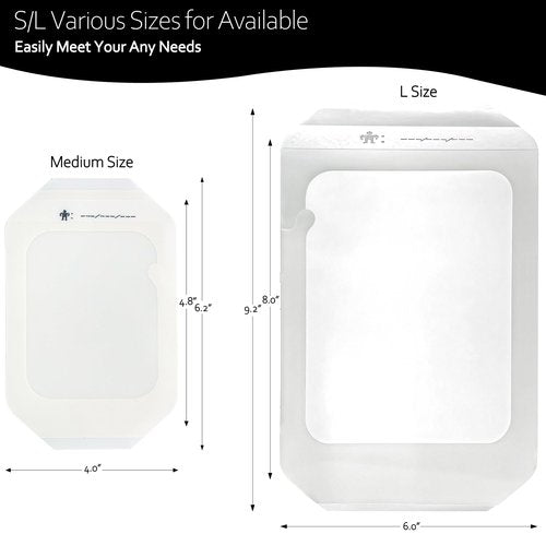 Transparent Film Dressing, 4"x 5" 30 Packs Clear Waterproof Bandage for Wound Care or IV Shield, Tattoo Aftercare Bandage, Scar Therapy, Adhesive Patches for Swimming, Showering, Wounds