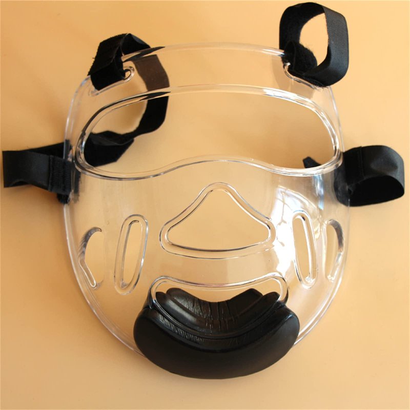 Clear Face Guard, Face Shield Portable Detachable Taekwondo Protection for Sports Karate Martial Arts Face Shield Nose Protector for Sports