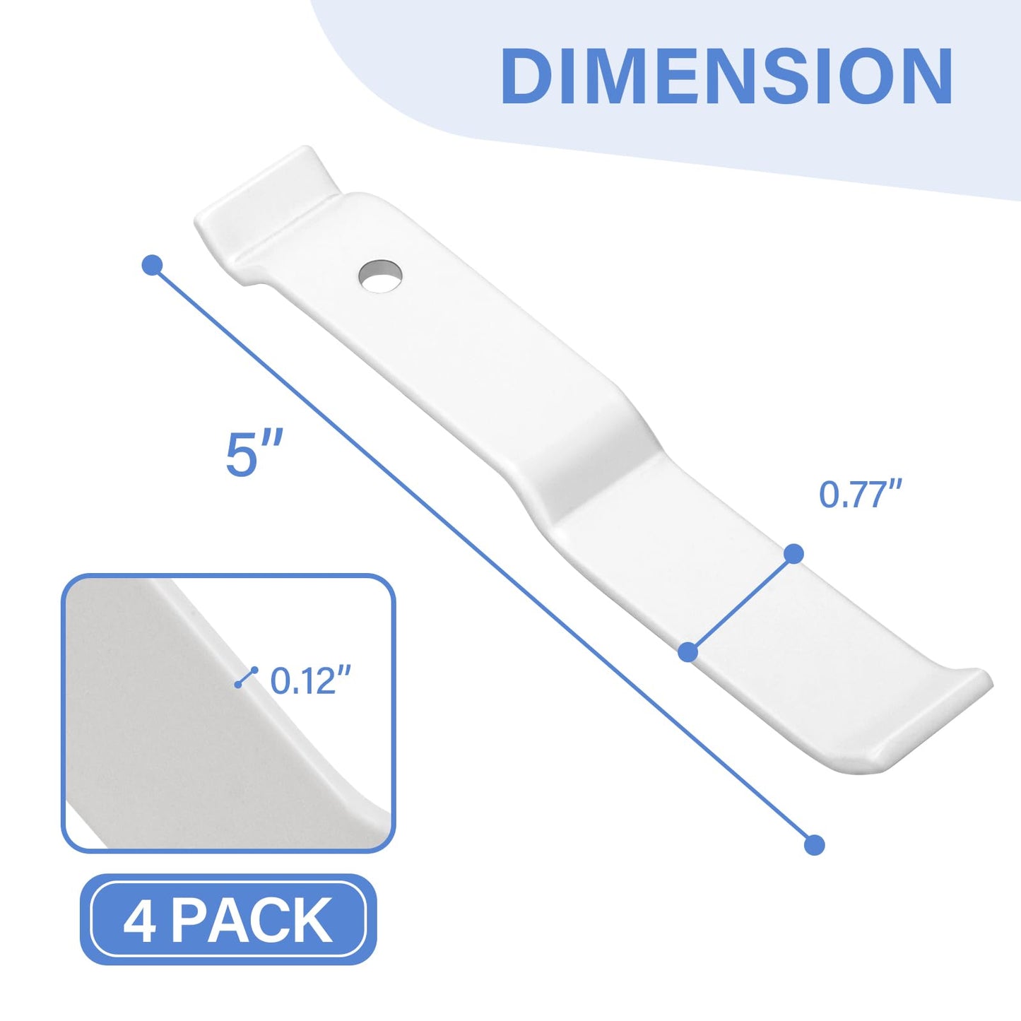 Wire Shelf Corner Support Bracket for ClosetMaid, Ventilated Wire Shelving Corner Support, 4 Pieces